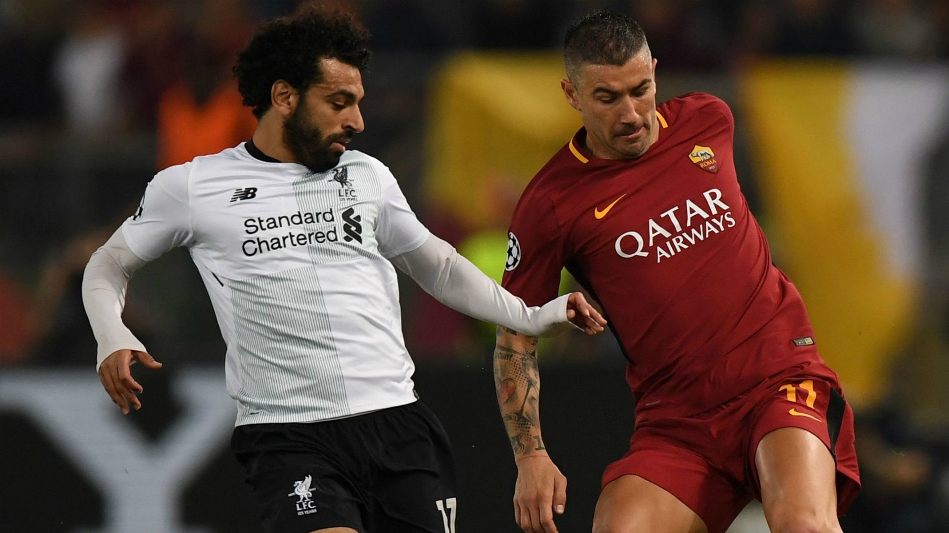 Salah Kolarov Roma Liverpool Champions League