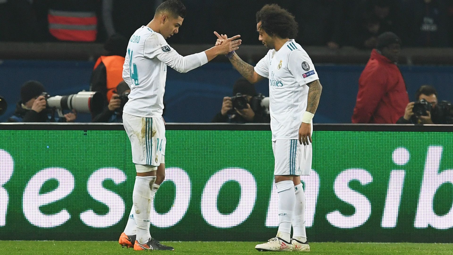 CASEMIRO MARCELO PSG REAL MADRID CHAMPIONS LEAGUE
