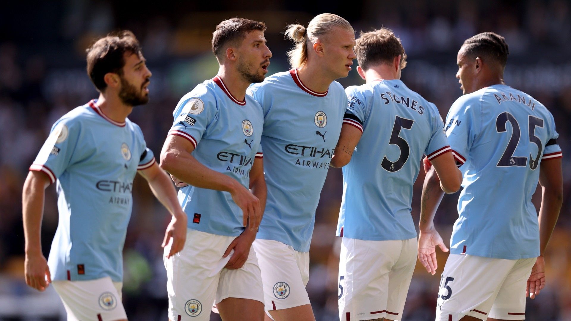 Manchester City Erling Haaland Ruben Dias John Stones 2022-23