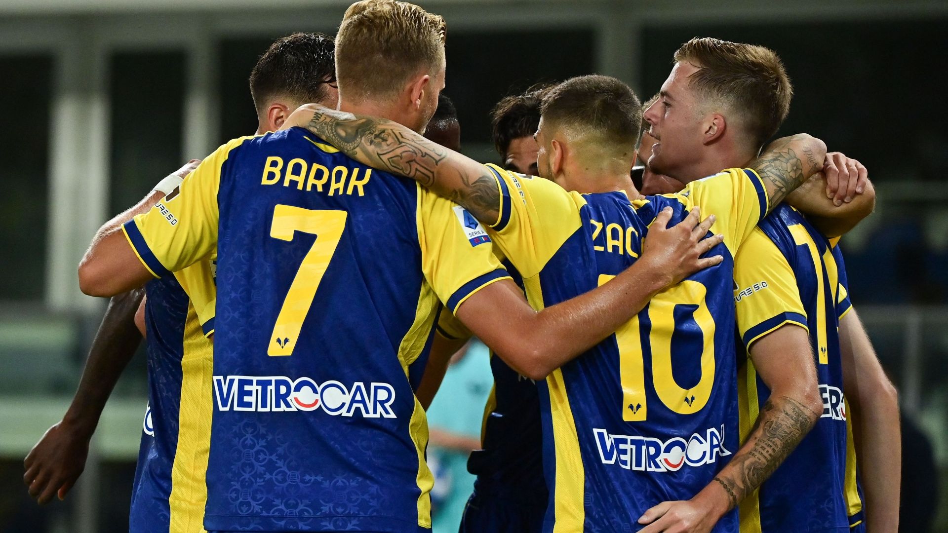 Ilic Verona celebrating Inter Serie A