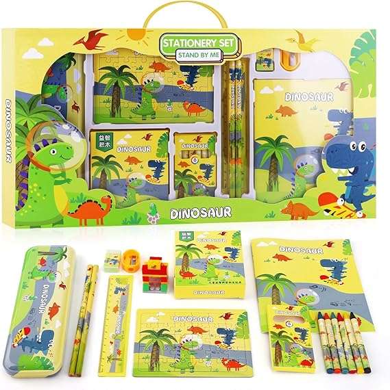 مجموعة أدوات مكتبية بتصميم ديناصور من أزوني