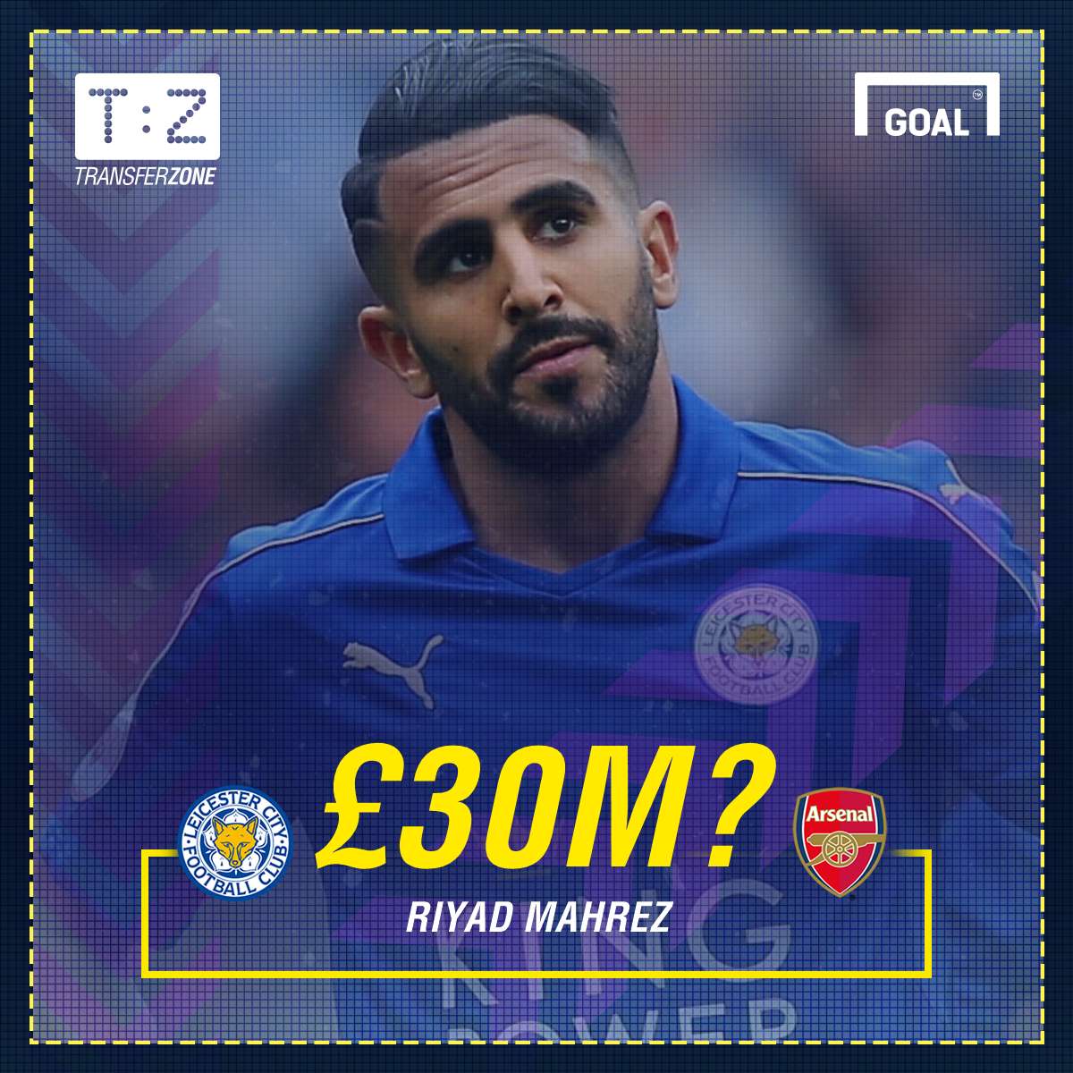 Riyad Mahrez Leicester City GFX