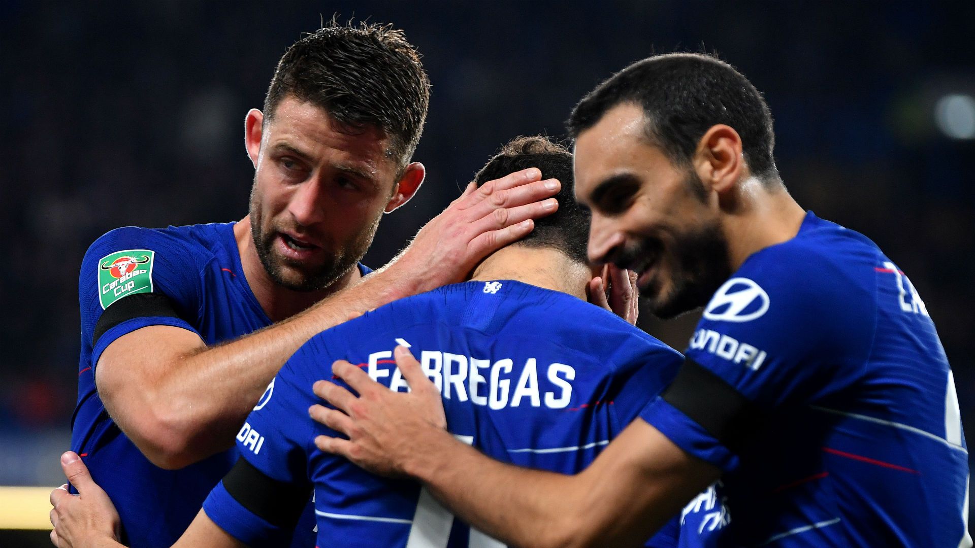 Gary Cahill Cesc Fabregas Davide Zappacosta Chelsea