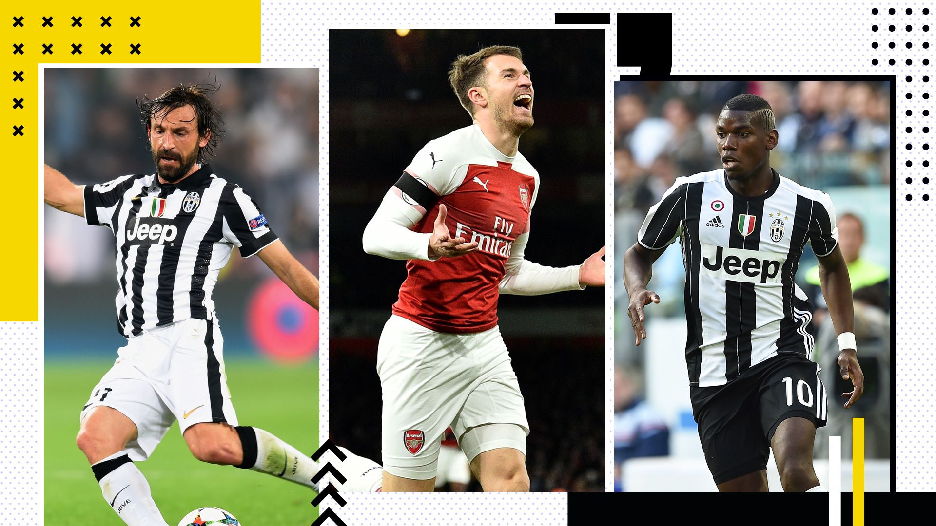 GFX Juventus Free Transfers Ramsey Pirlo Pogba