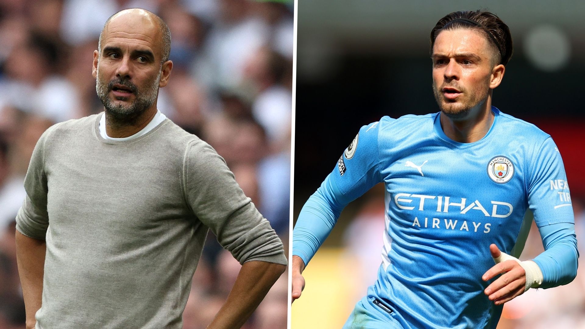 Pep Guardiola Jack Grealish Manchester City GFX