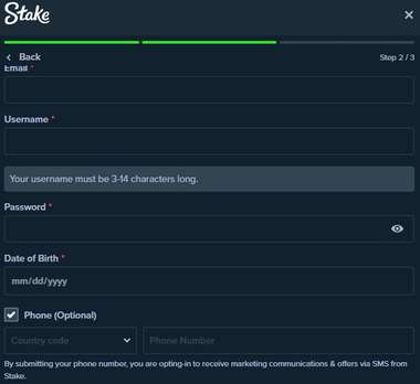 Registration Form Stake