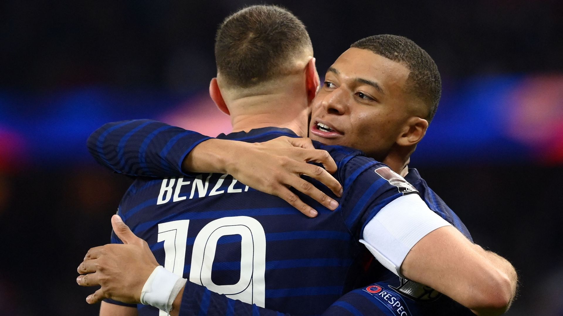 Benzema y Mbappé con Francia