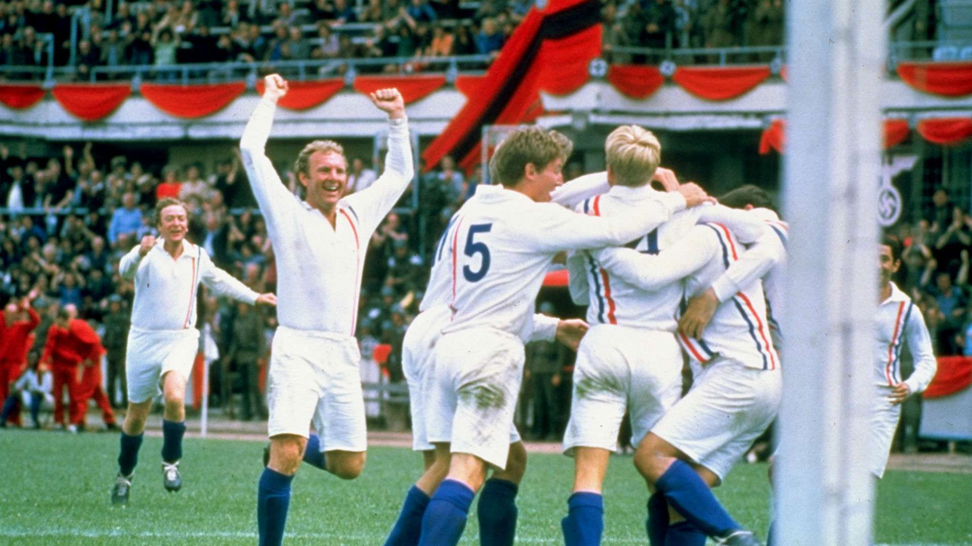 Michael Caine Bobby Moore Escape to Victory