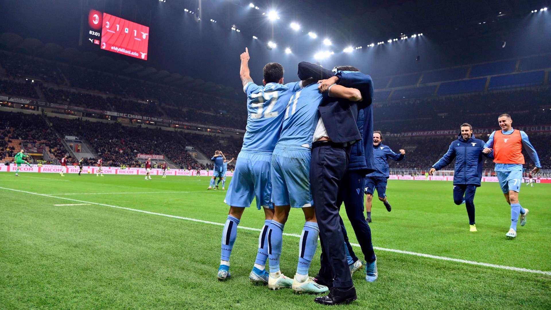 Lazio celebrating