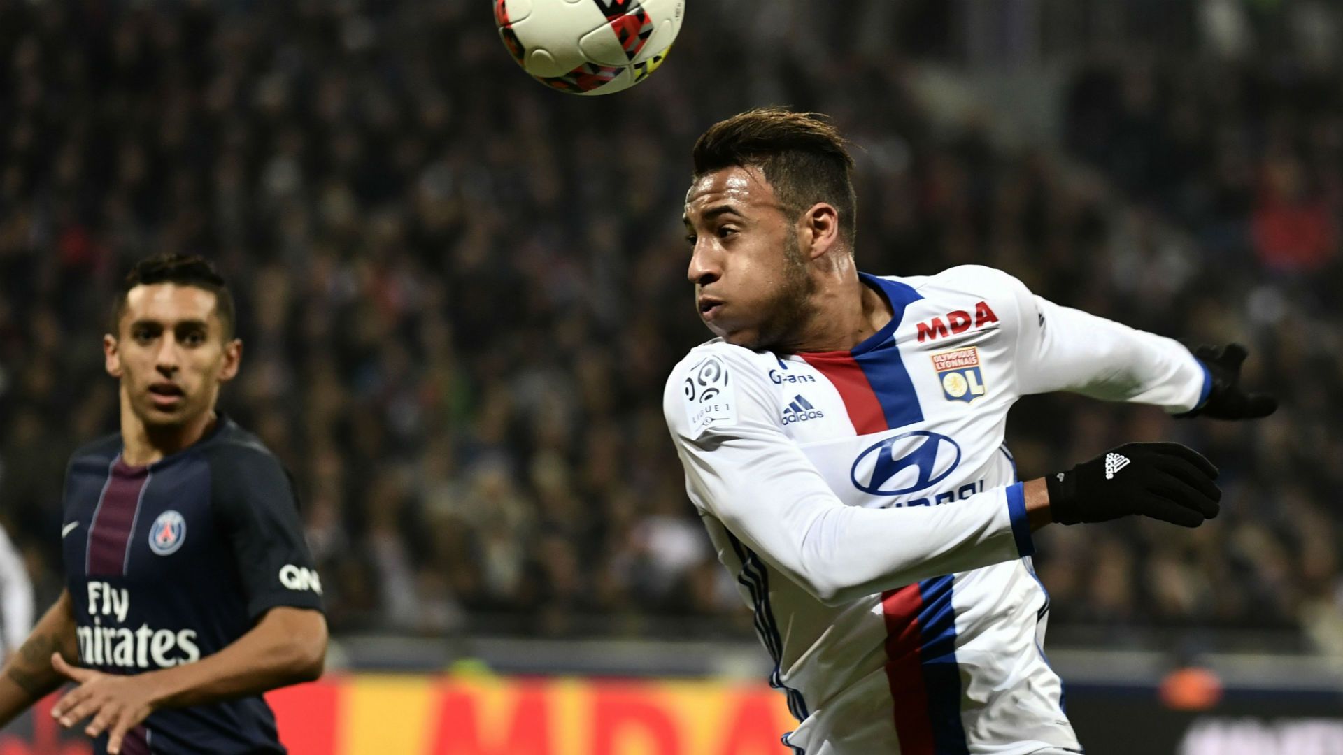 Corentin Tolisso Marquinhos Lyon Paris SG Ligue 1 27112016