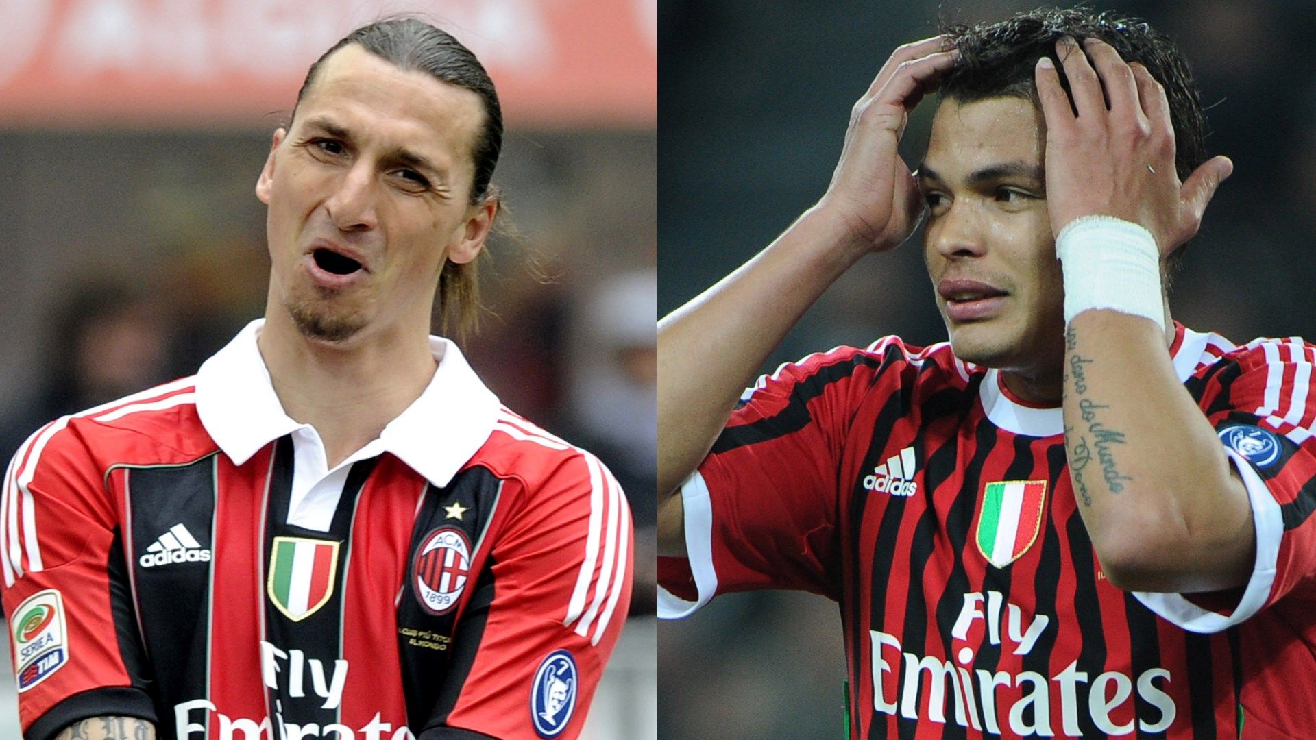 Zlatan Ibrahimovic Thiago Silva AC Milan 2012
