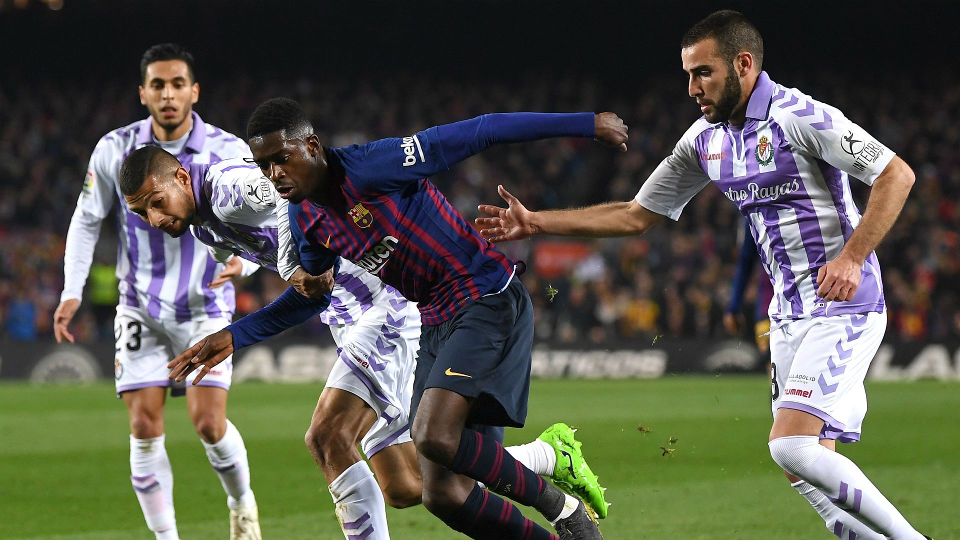 Ousmane Dembele Joaquin Barcelona Real Valladolid La Liga 16022018