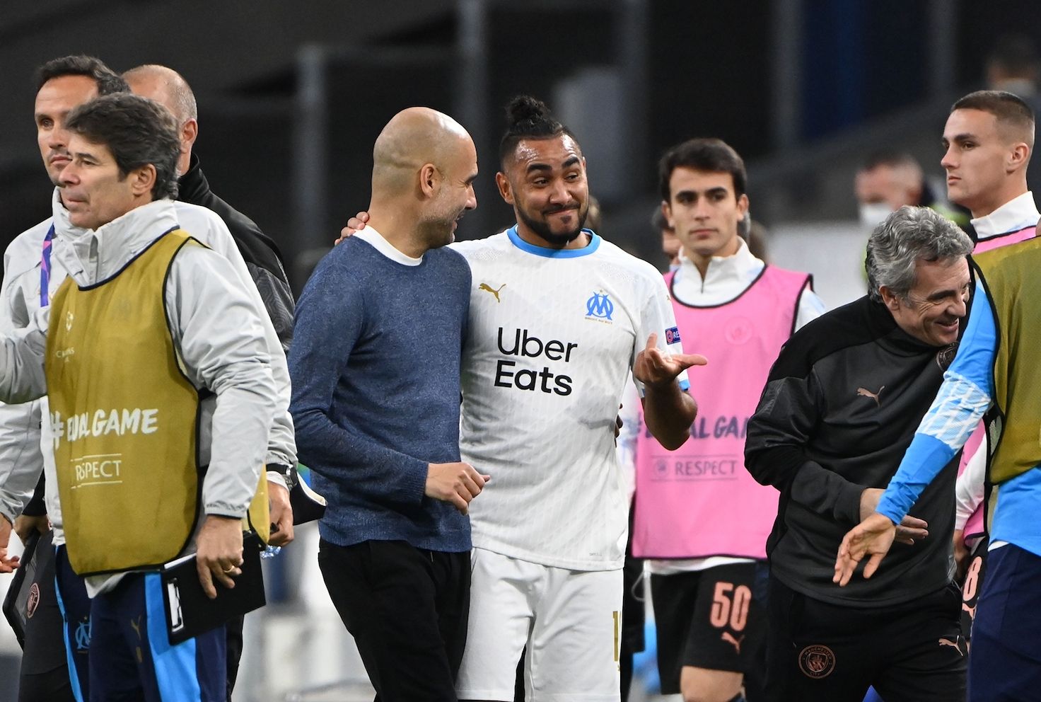 Payet et Guardiola après OM-City