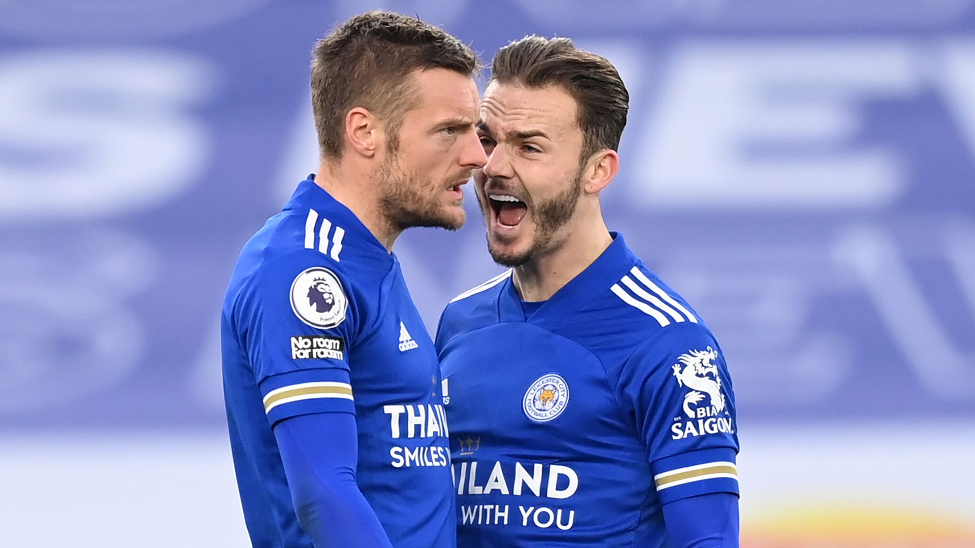 Jamie Vardy James Maddison Leicester City 2020-21