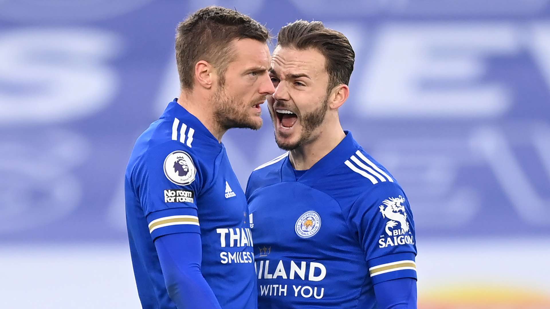 Jamie Vardy James Maddison Leicester City 2020-21