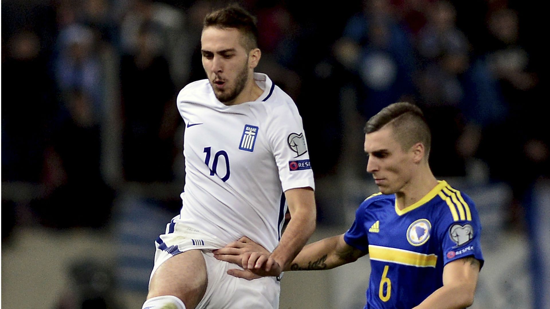 Kostas Fortounis Ognjen Vranjes Greece Bosnia and Herzegovina