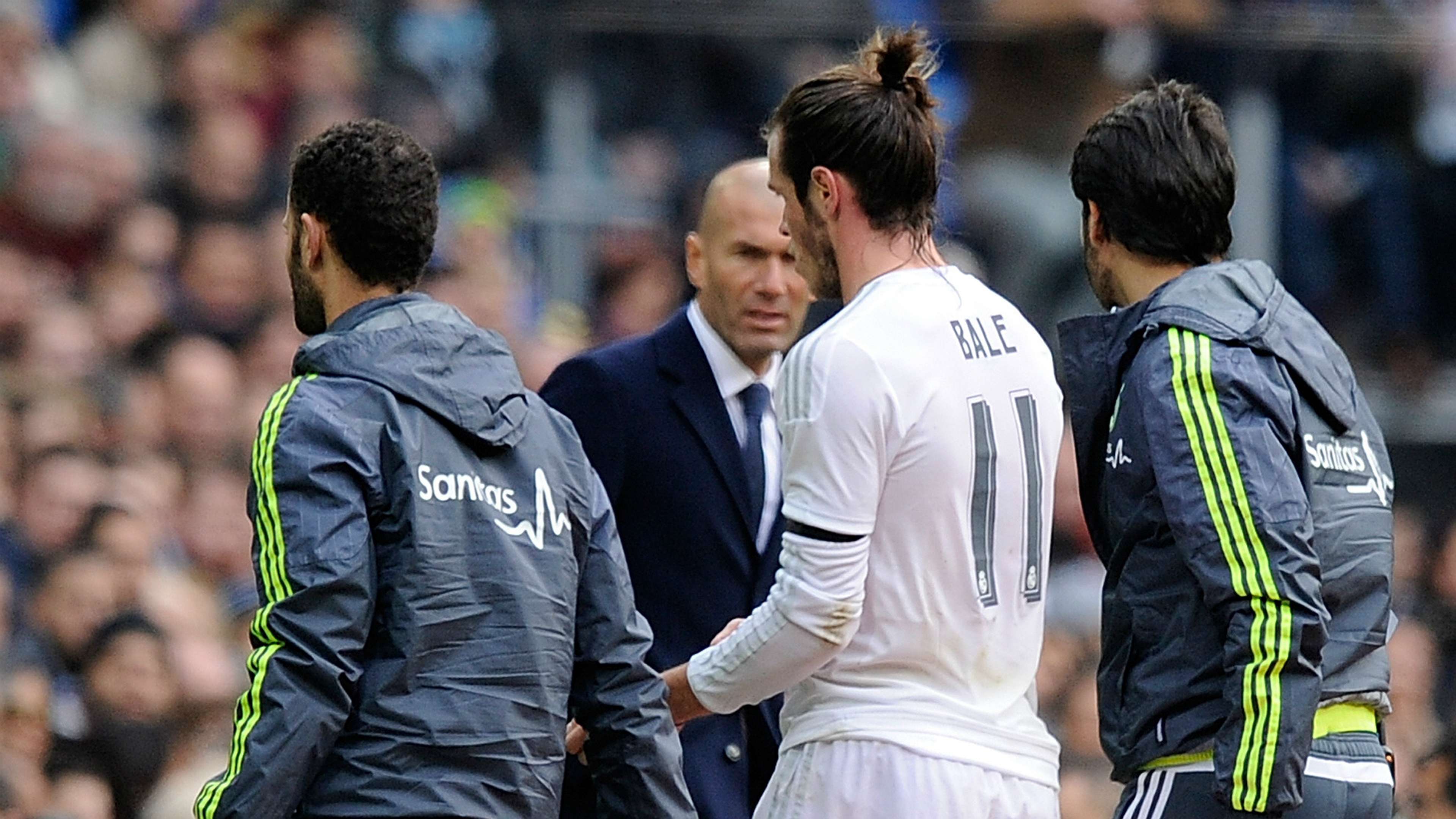 Gareth Bale Zinedine Zidane Real Madrid Sporting Gijon La Liga 17012016