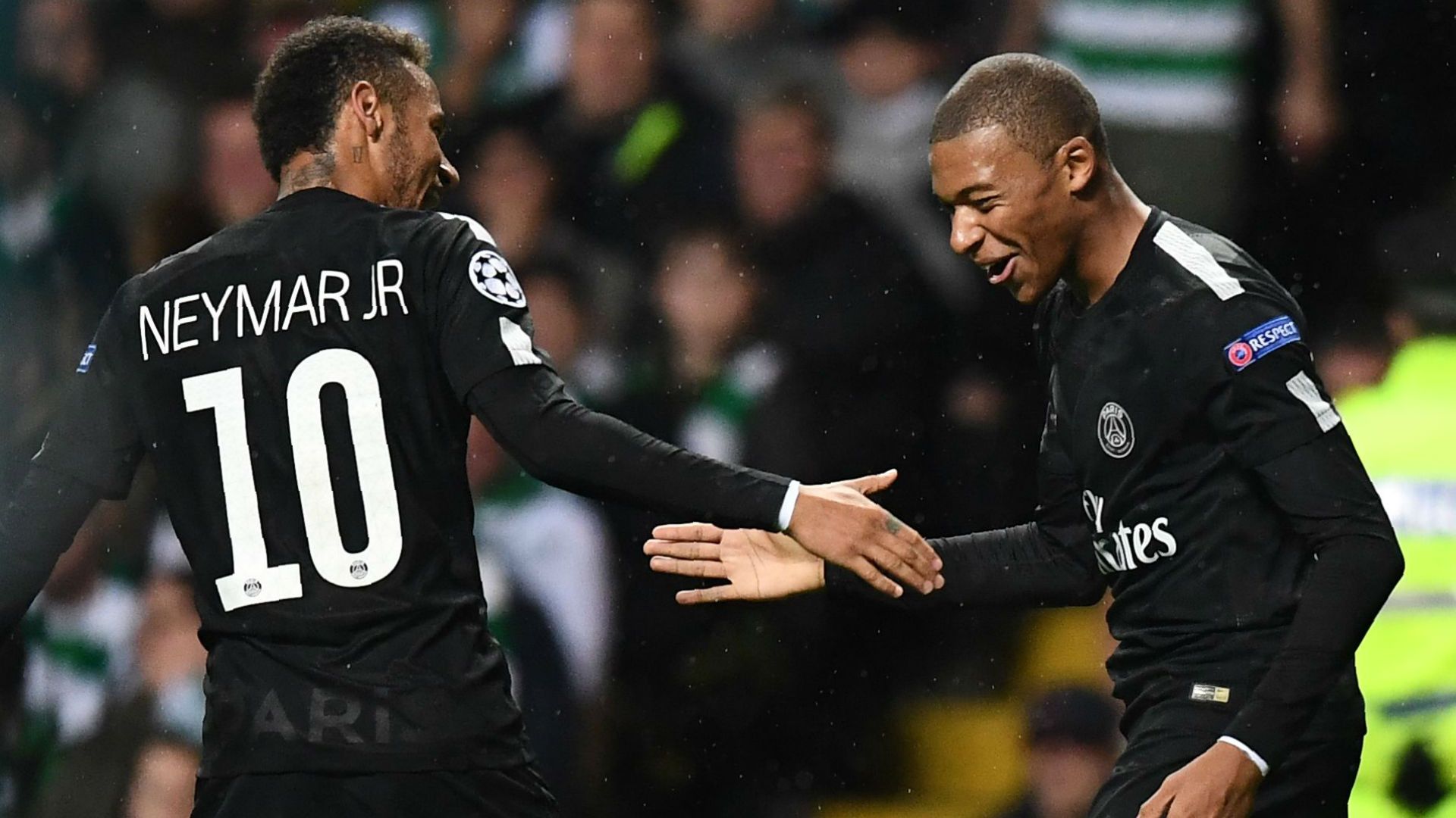 Mbappe Neymar Celtic PSG UCL 12092017