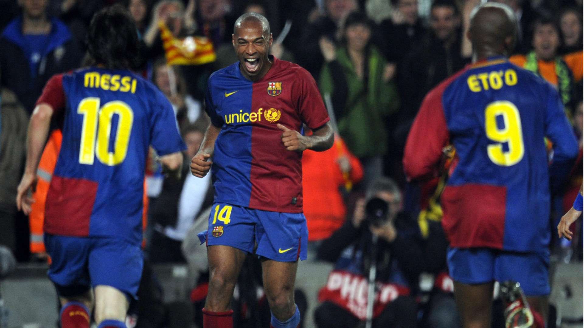 Lionel Messi Thierry Henry Samuel Eto'o Barcelona Bayern Munchen Champions League 08042009