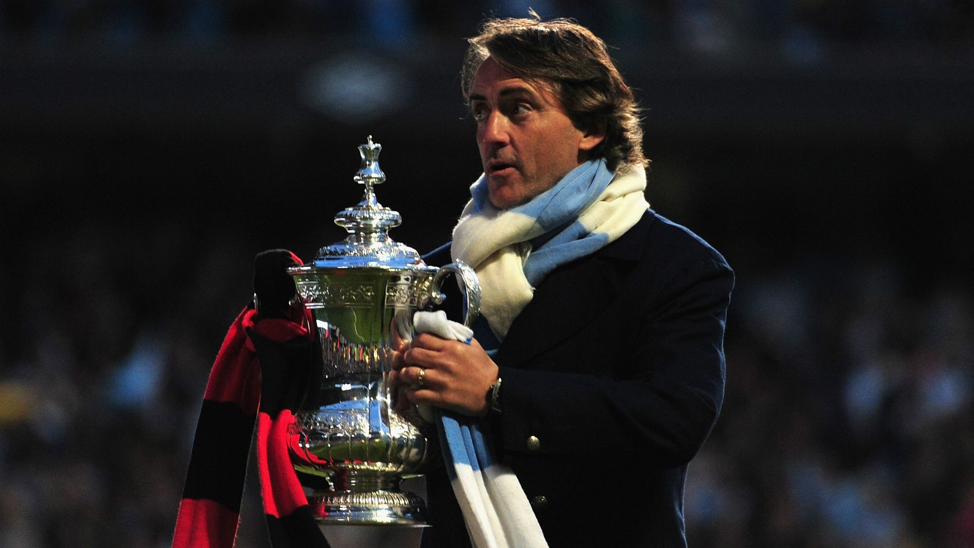 Roberto Mancini Manchester City FA Cup 23052011