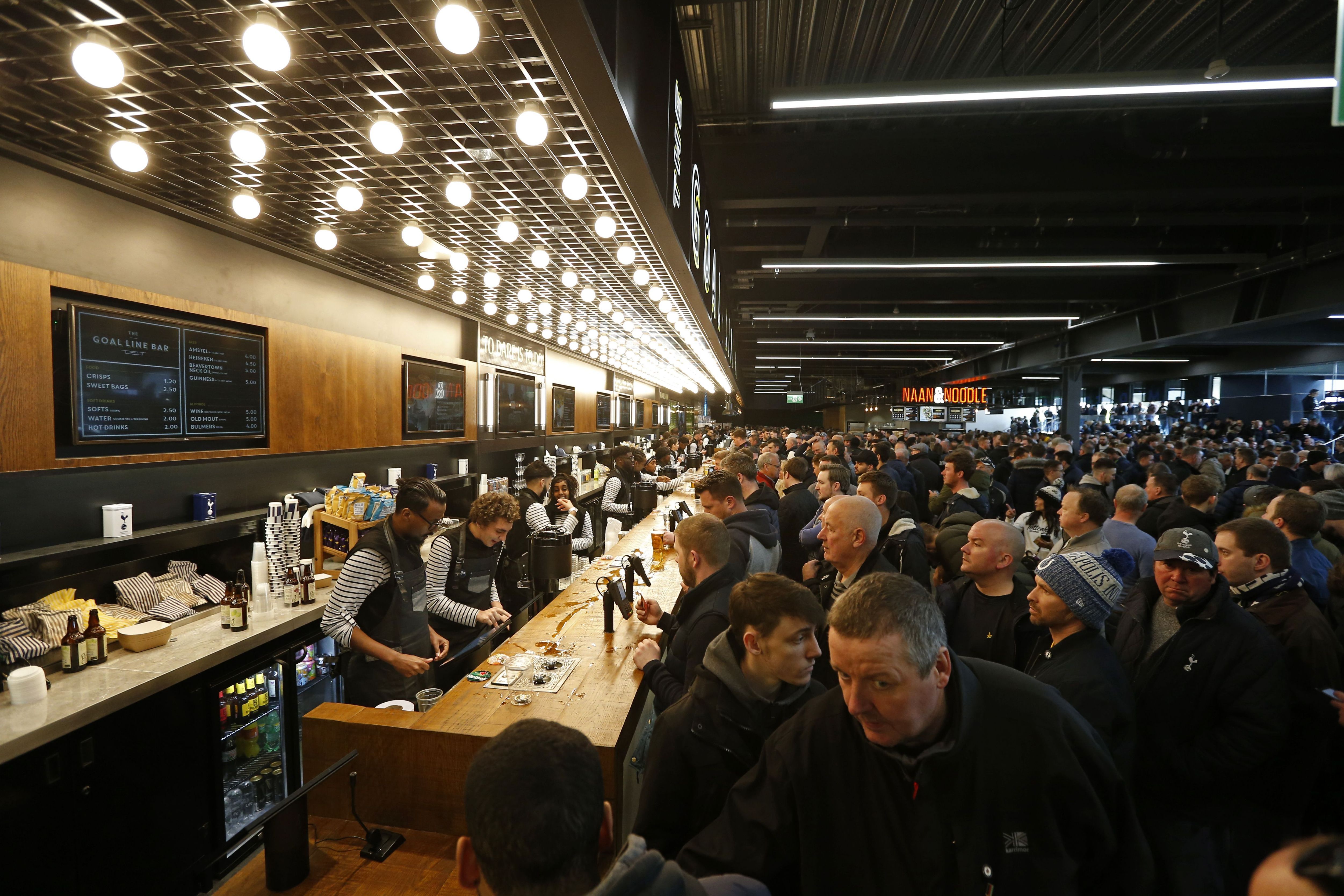 Tottenham stadium bar