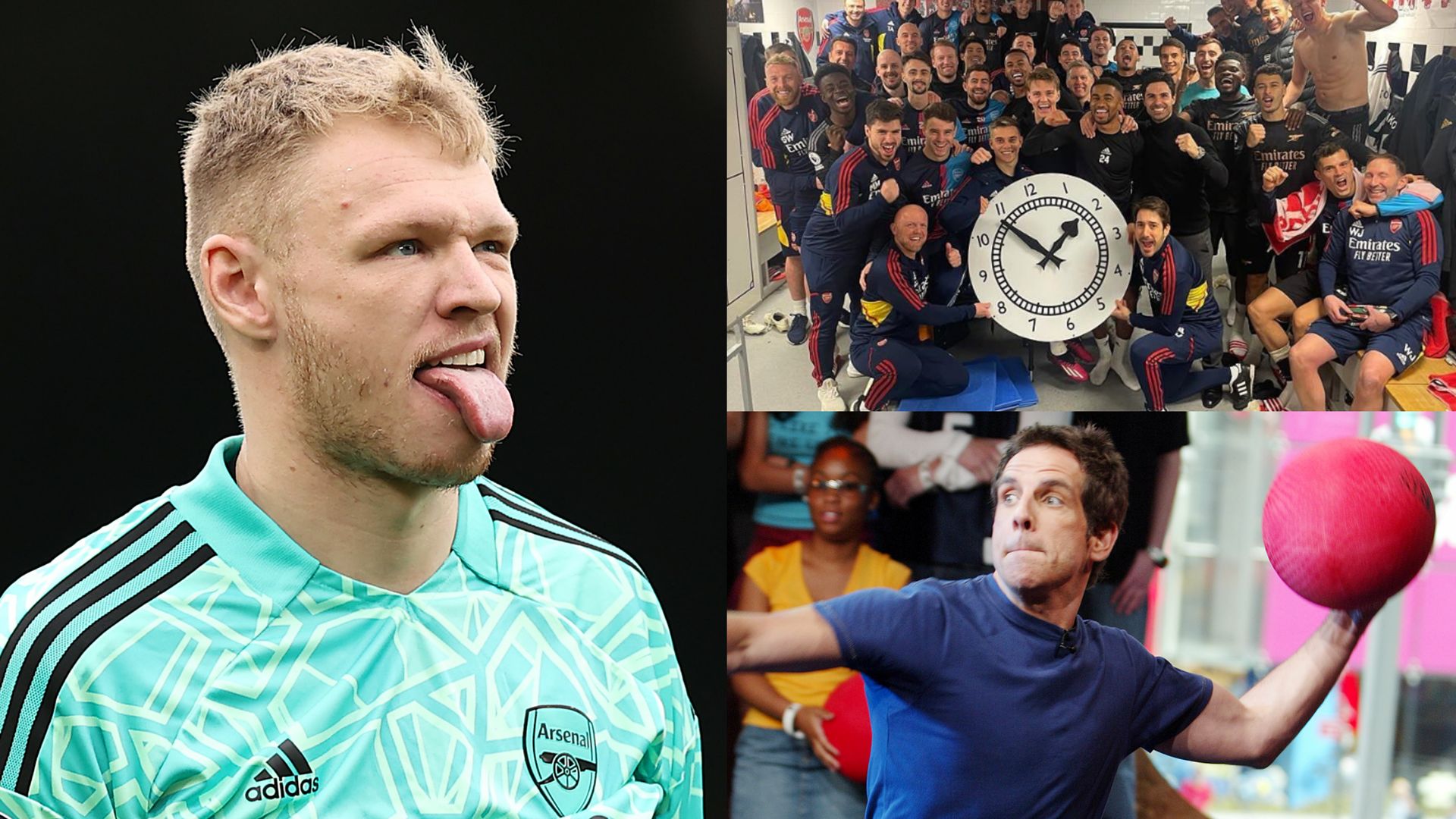 Aaron Ramsdale Arsenal clock dodgeball