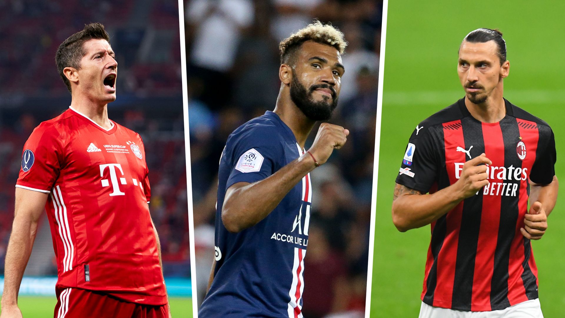 Choupo-Moting Lewandowski Zlatan split