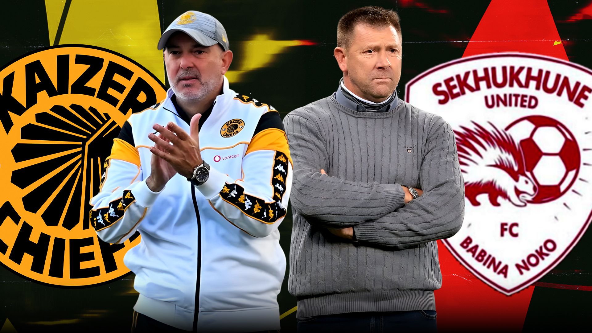 Nasreddine Nabi of Kaizer Chiefs and Eric Tinkler of Sekhukhune United 16-9