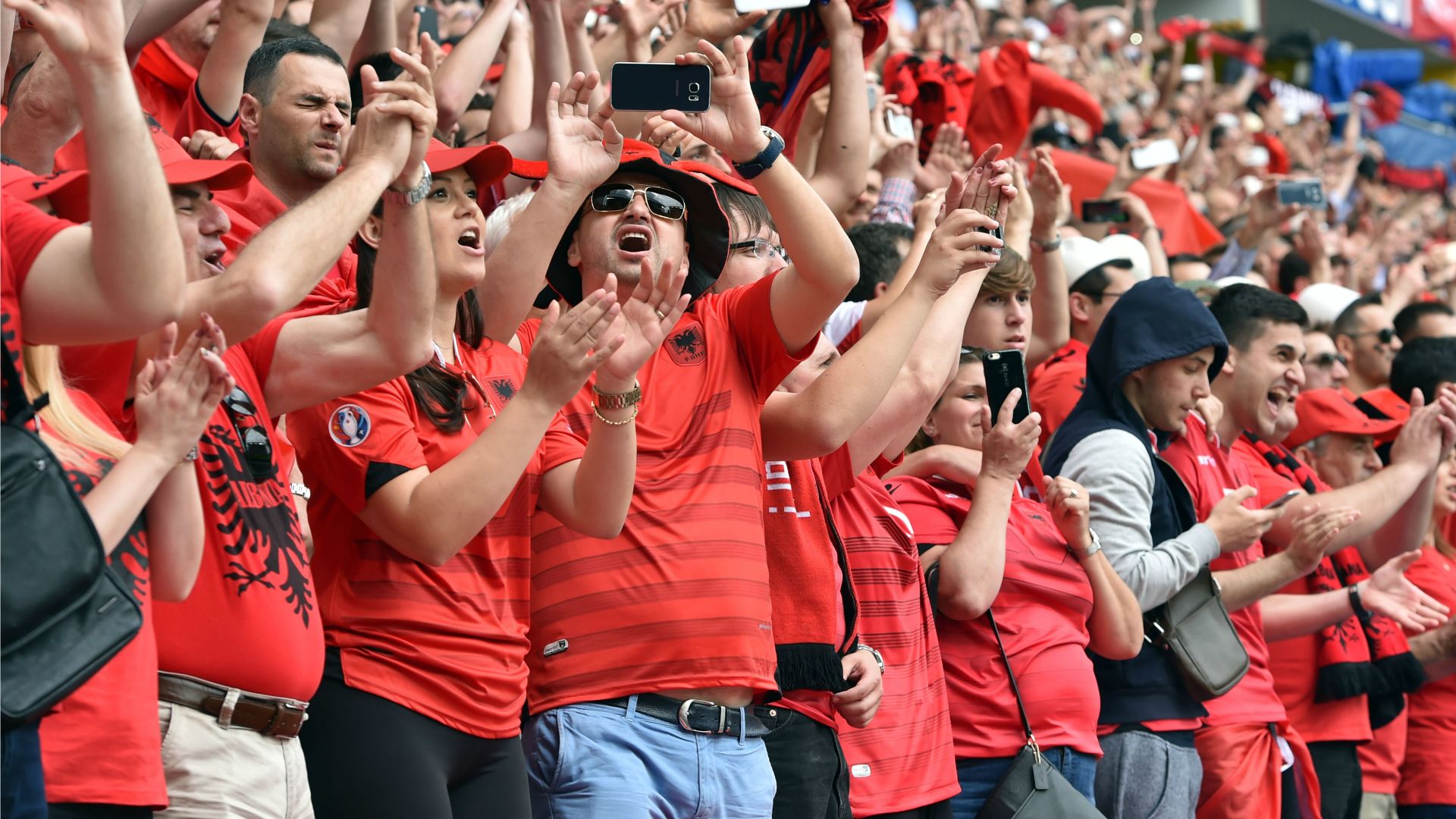 Albania fans Albania Switzerland Euro 2016