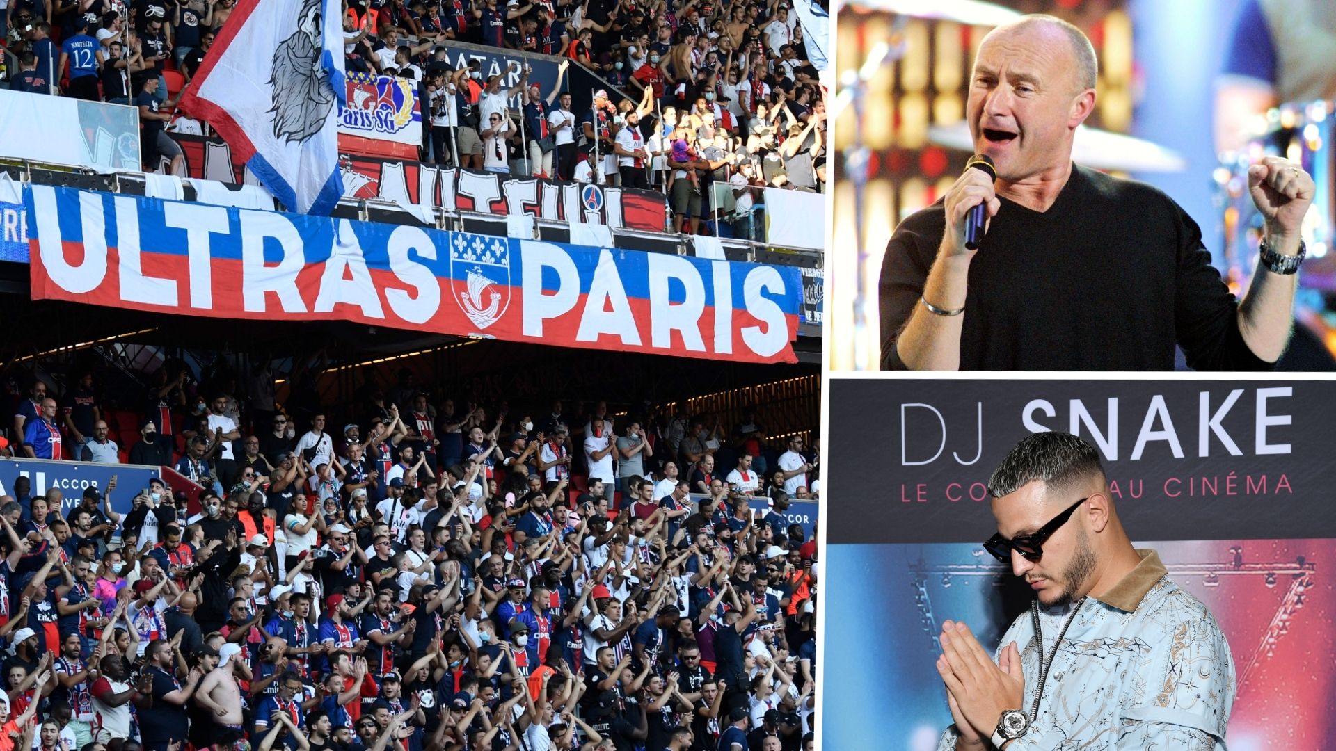 PSG fans Phil Collins DJ Snake