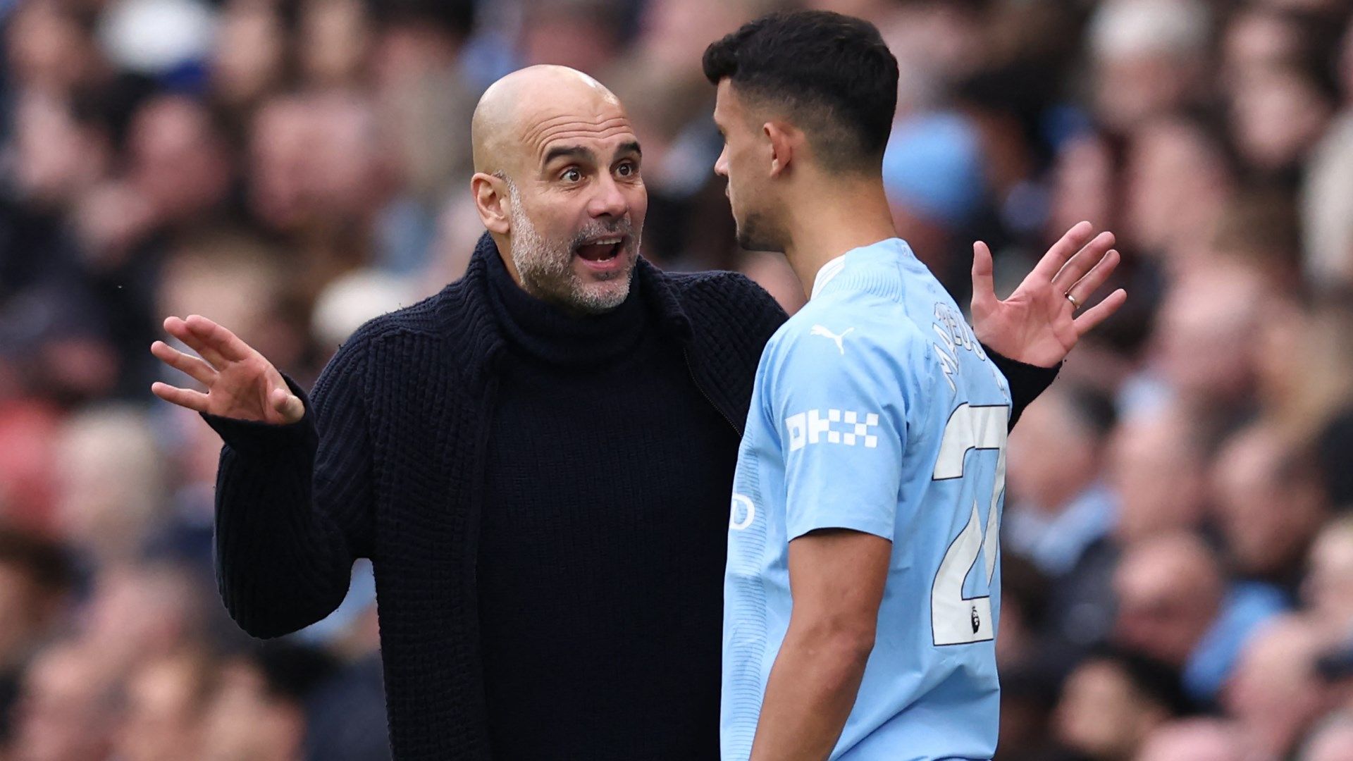 Pep Guardiola Matheus Nunes Man City 2023-24