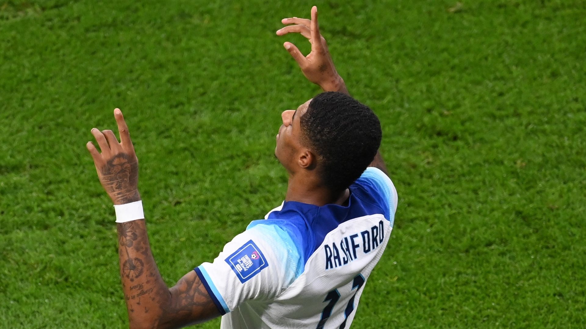 Rashford Wales England celebration 2022