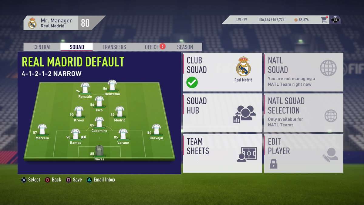FIFA 18 Real Madrid Formation