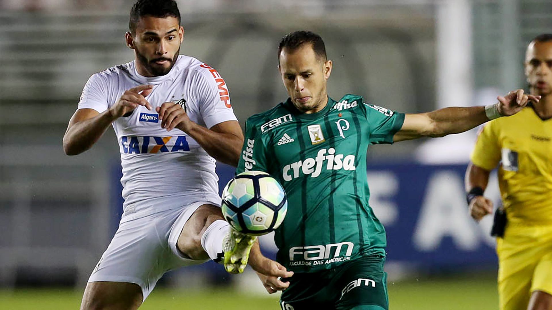 Alejandro Guerra Thiago Maia Santos Palmeiras Brasileirao Serie A 14062017