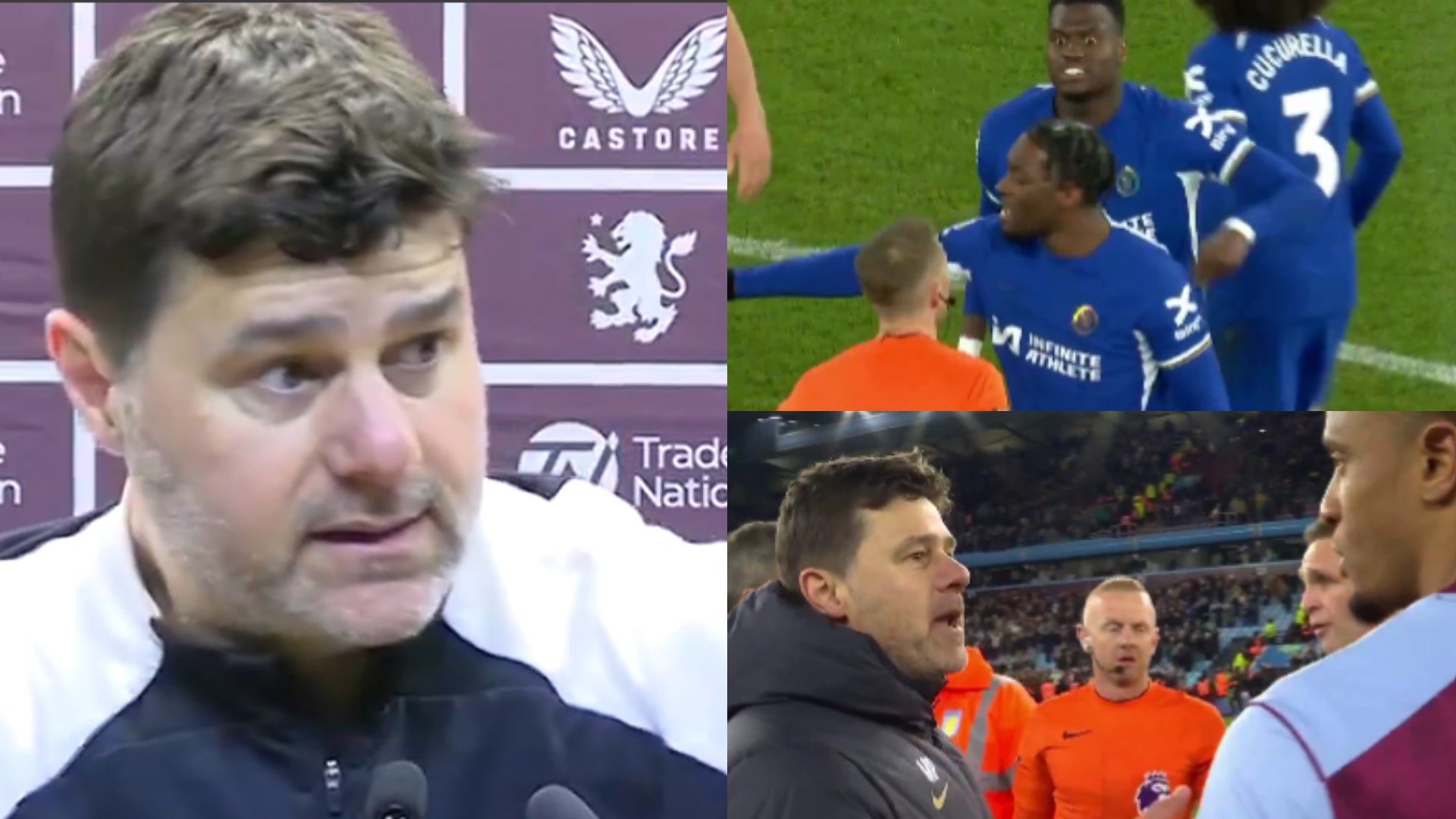 Mauricio Pochettino VAR Aston Villa Chelsea 27042024