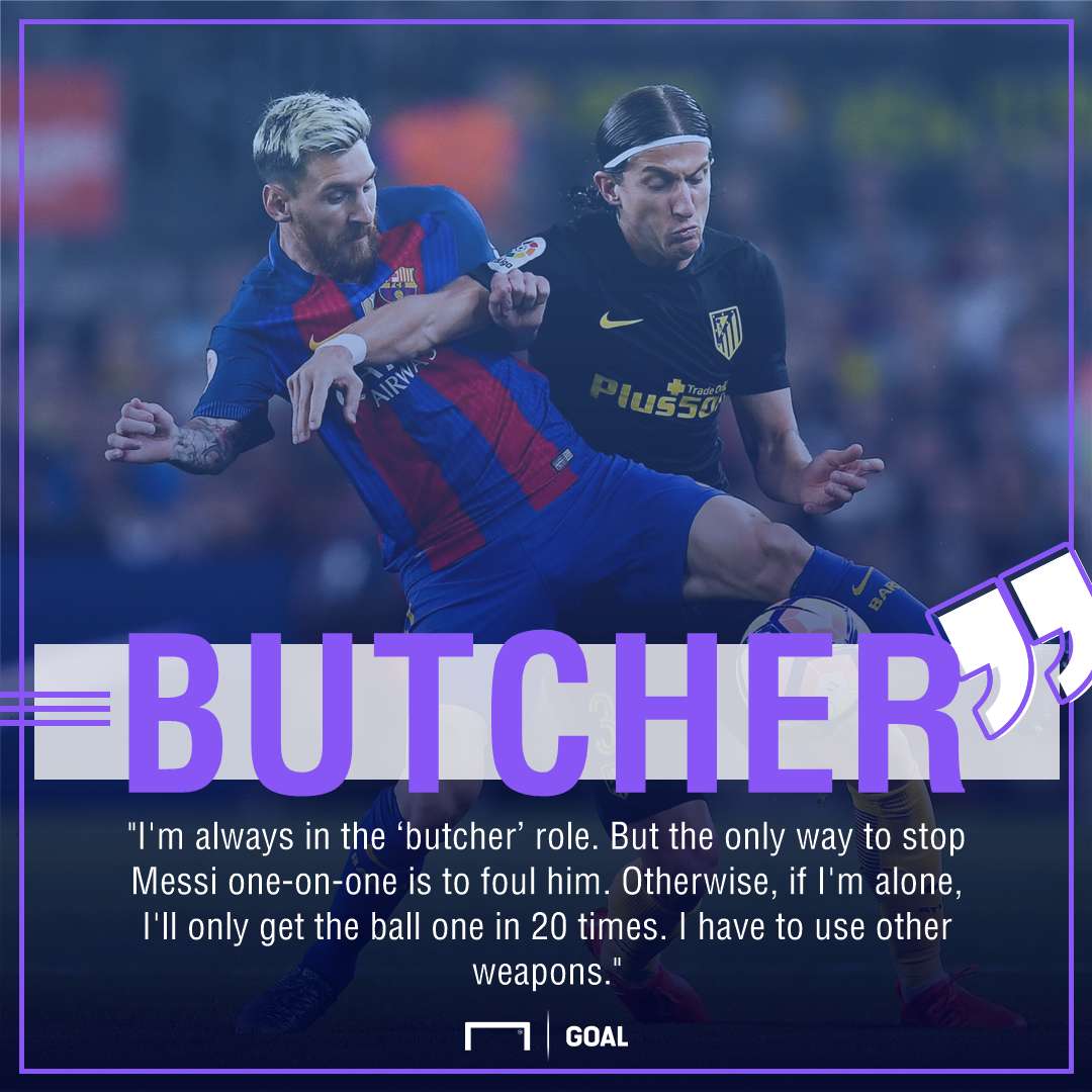 Filipe Luis Lionel Messi butcher role
