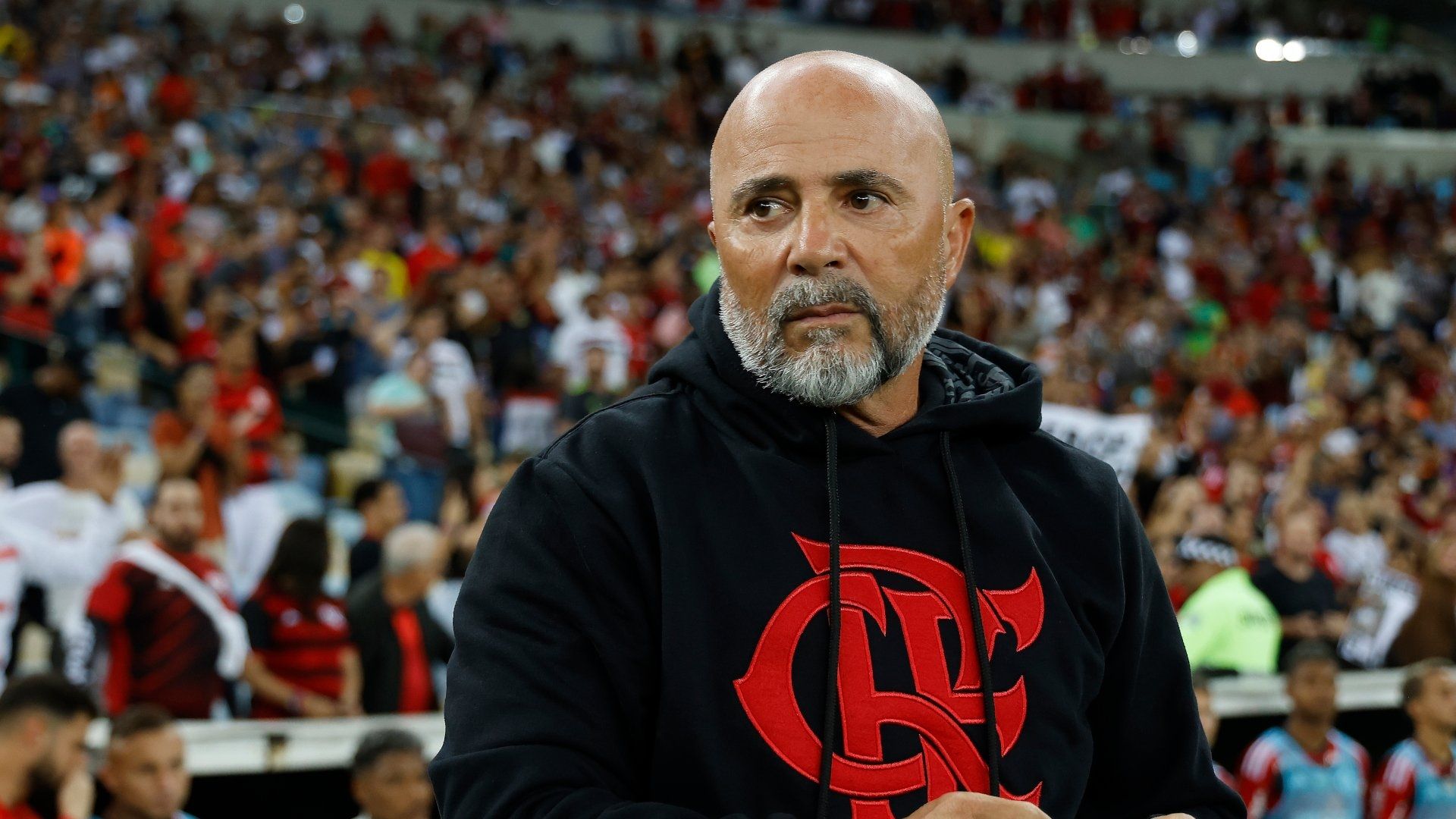 Jorge Sampaoli, técnico do Flamengo, no jogo contra o Fluminense pelas oitavas de final da Copa do Brasil 2023