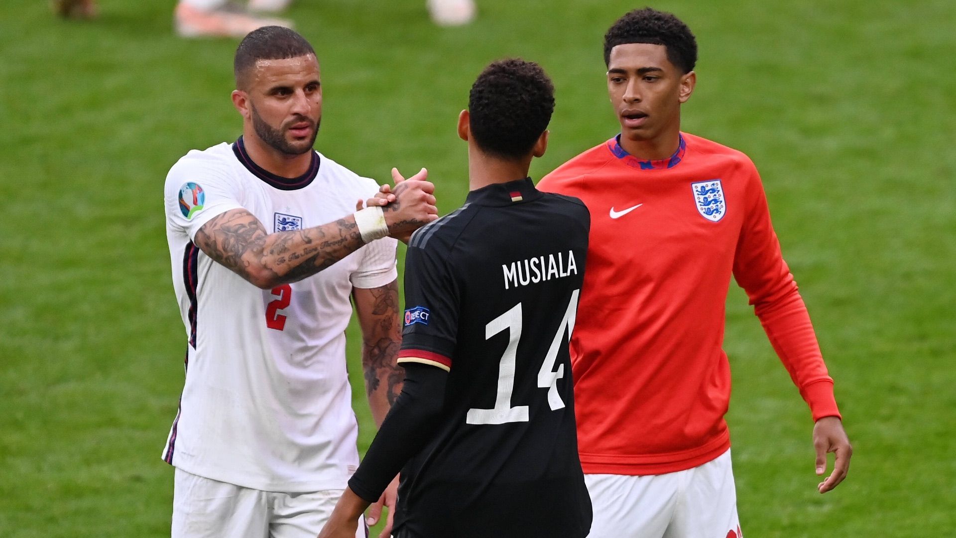 ONLY GERMANY Kyle Walker Jude Bellingham Jamal Musiala England Germany 2021