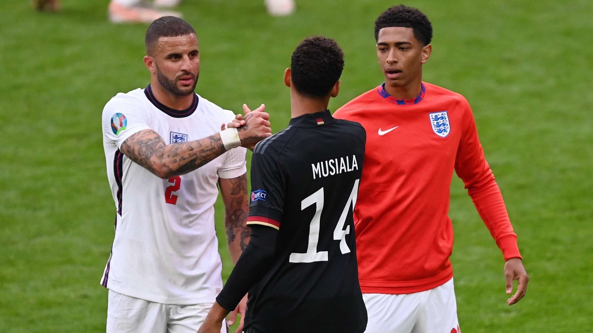 ONLY GERMANY Kyle Walker Jude Bellingham Jamal Musiala England Germany 2021
