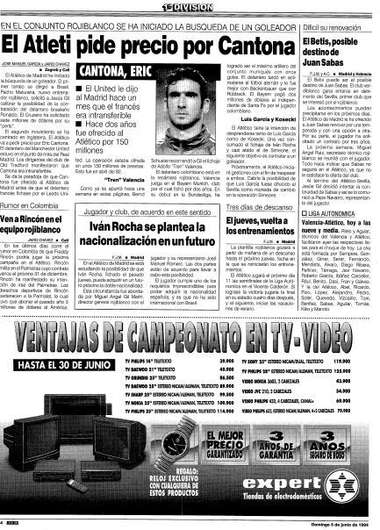 Cantona Atletico madrid