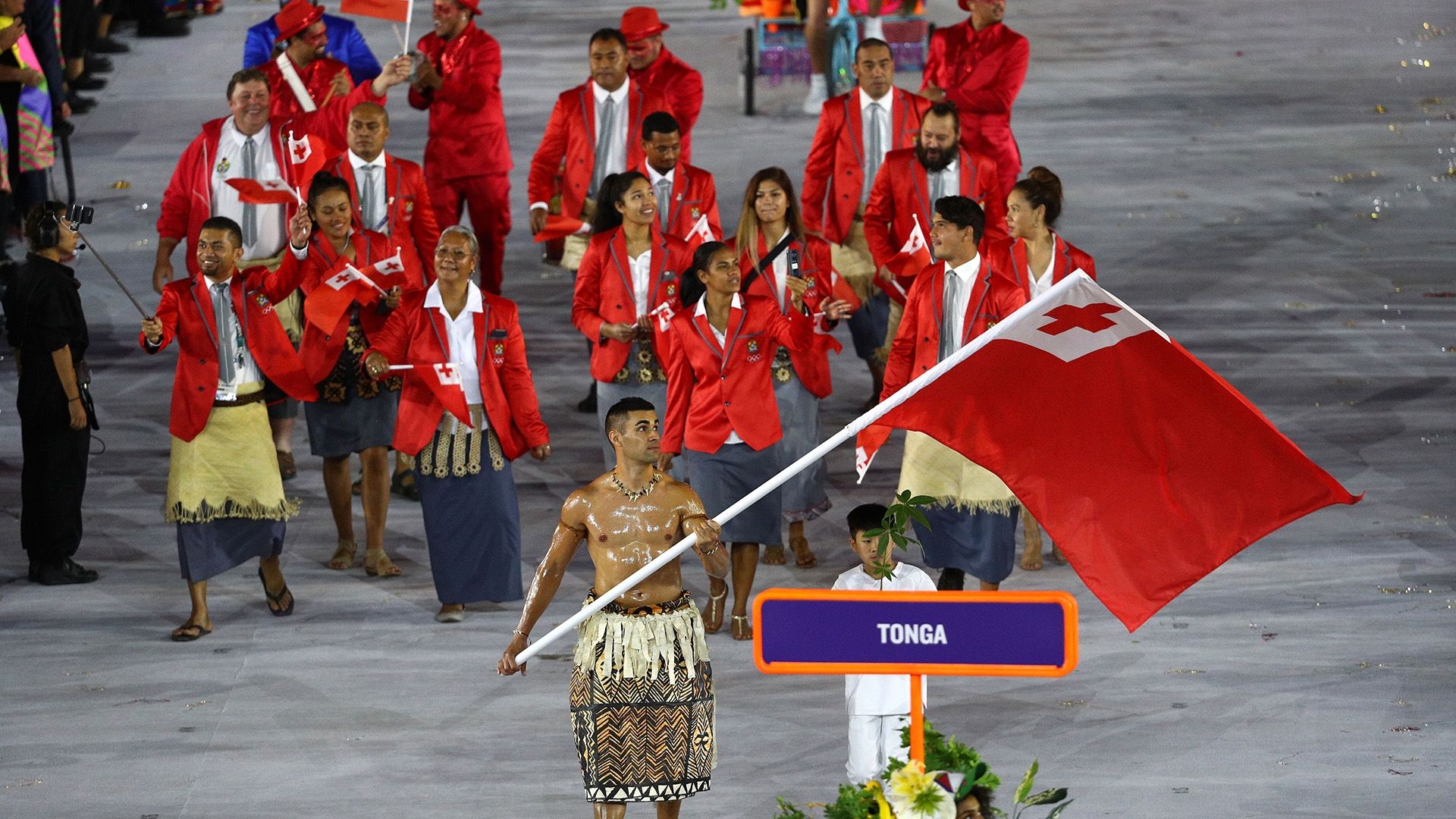 Team Tonga Rio 2016 Games Opening Ceremony 05082016