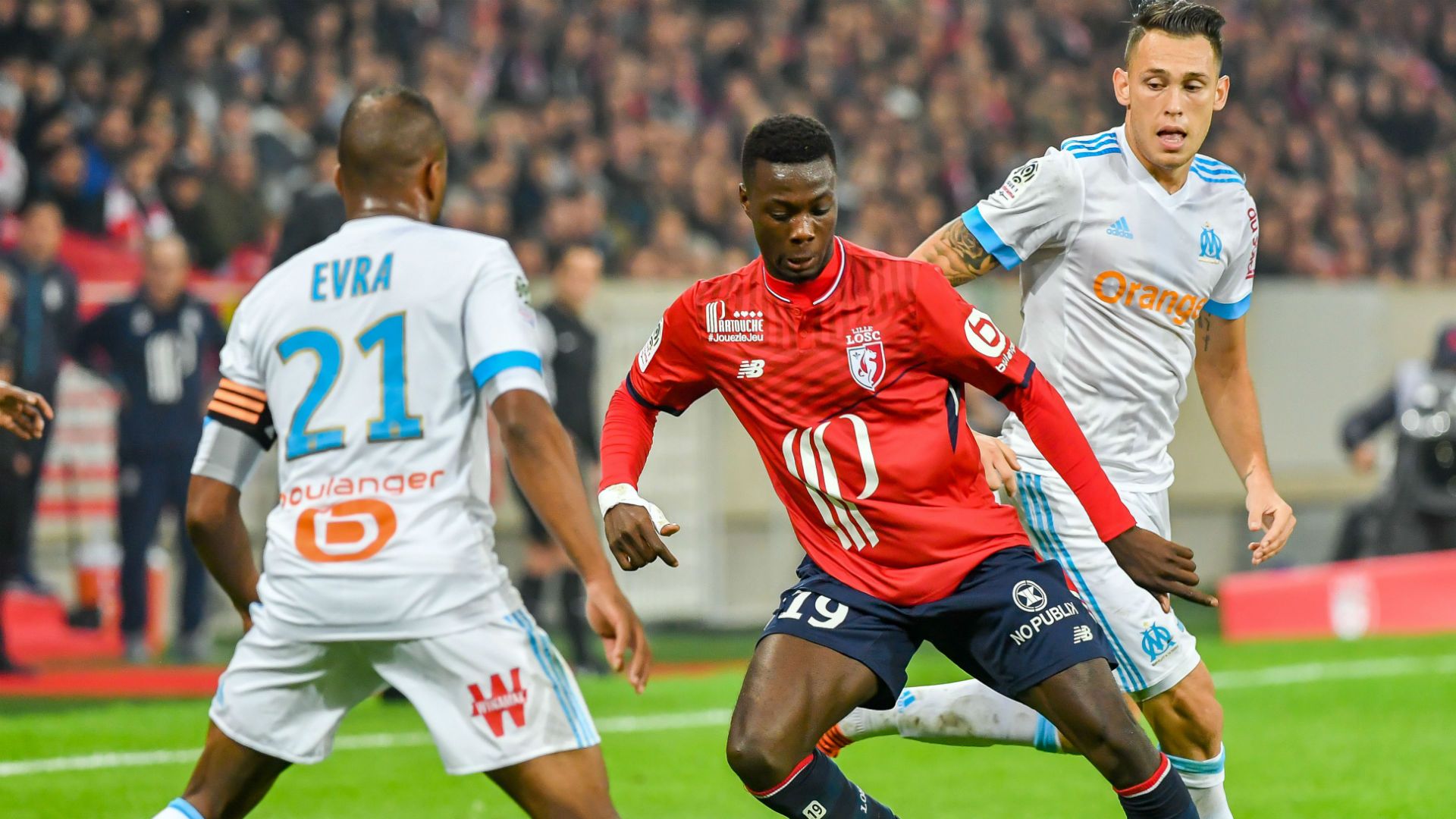 Lucas Ocampos Nicolas Pepe Lille Marseille Ligue 1 29102017