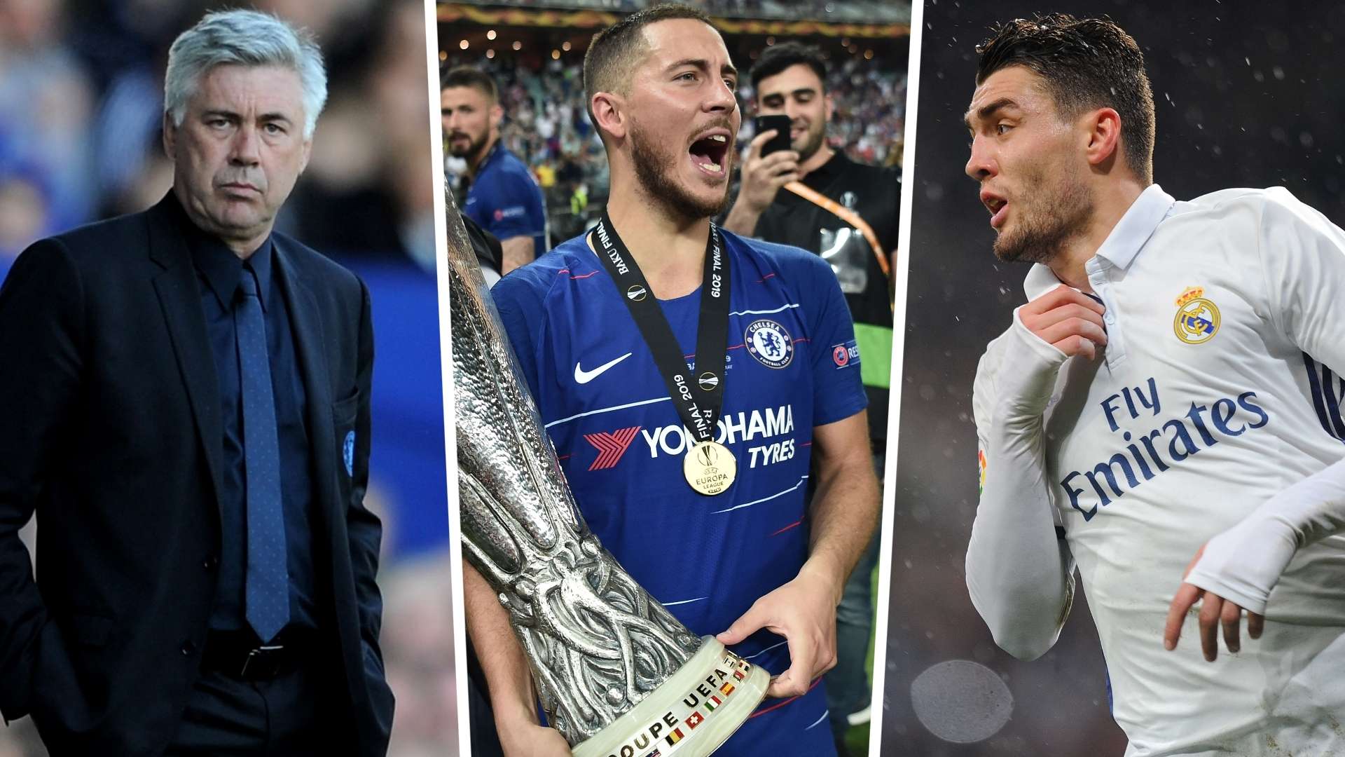 Ancelotti Hazard Kovacic Chelsea Real Madrid