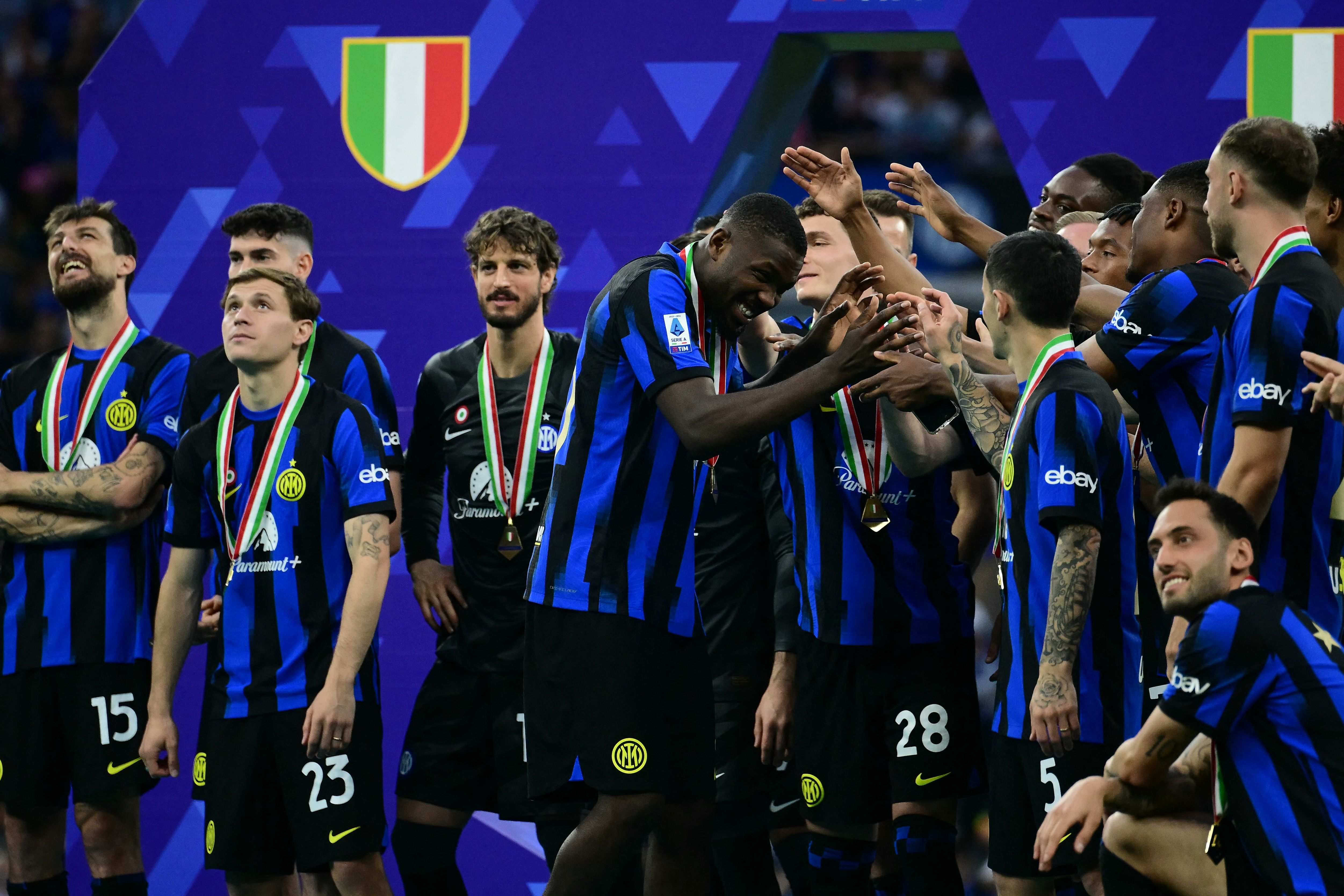 Thuram festa Scudetto Inter