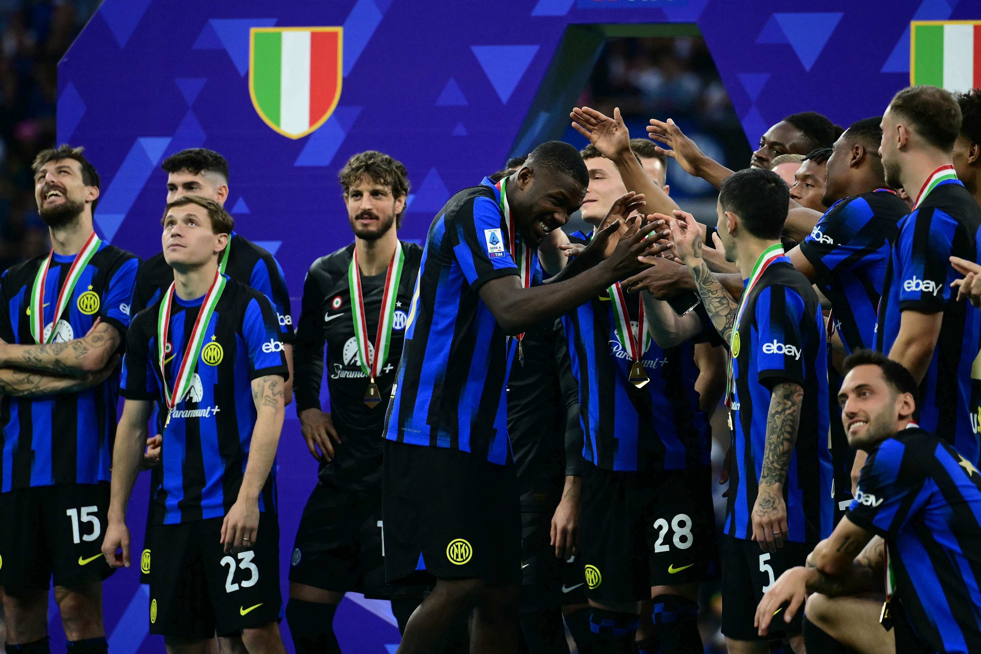 Thuram festa Scudetto Inter