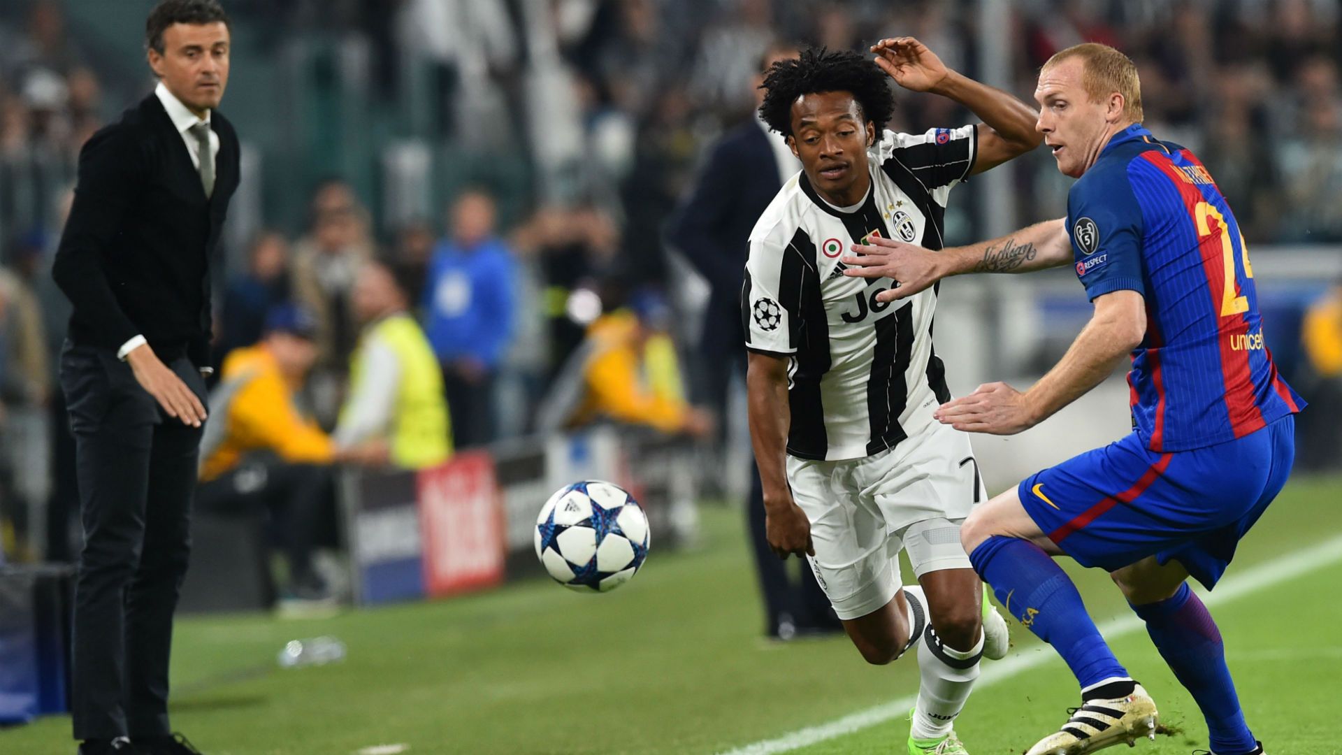 Luis Enrique Cuadrado Mathieu Juventus Barcelona Champions League 11 04 2017