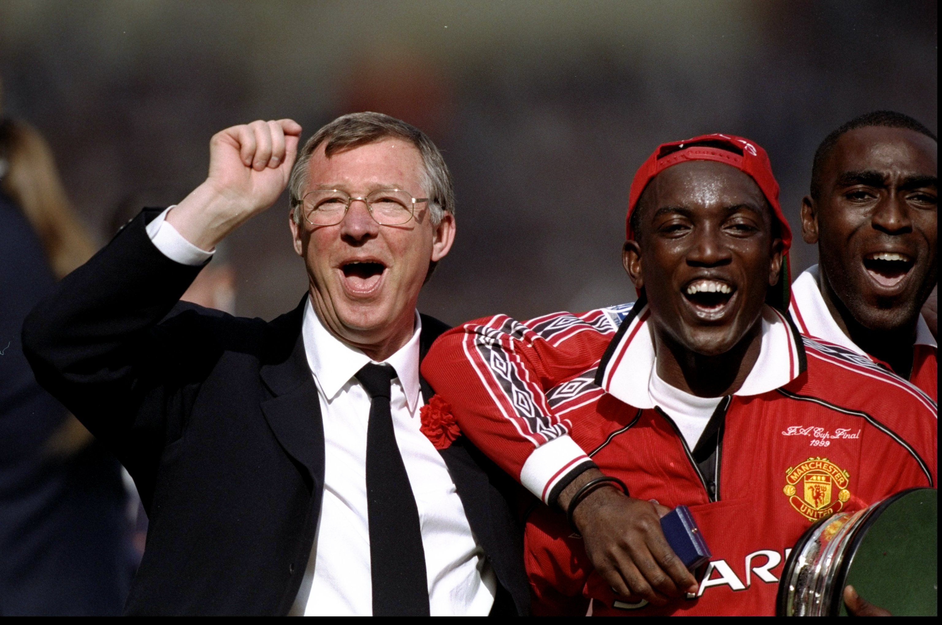alex ferguson dwight yorke manchester united 1999