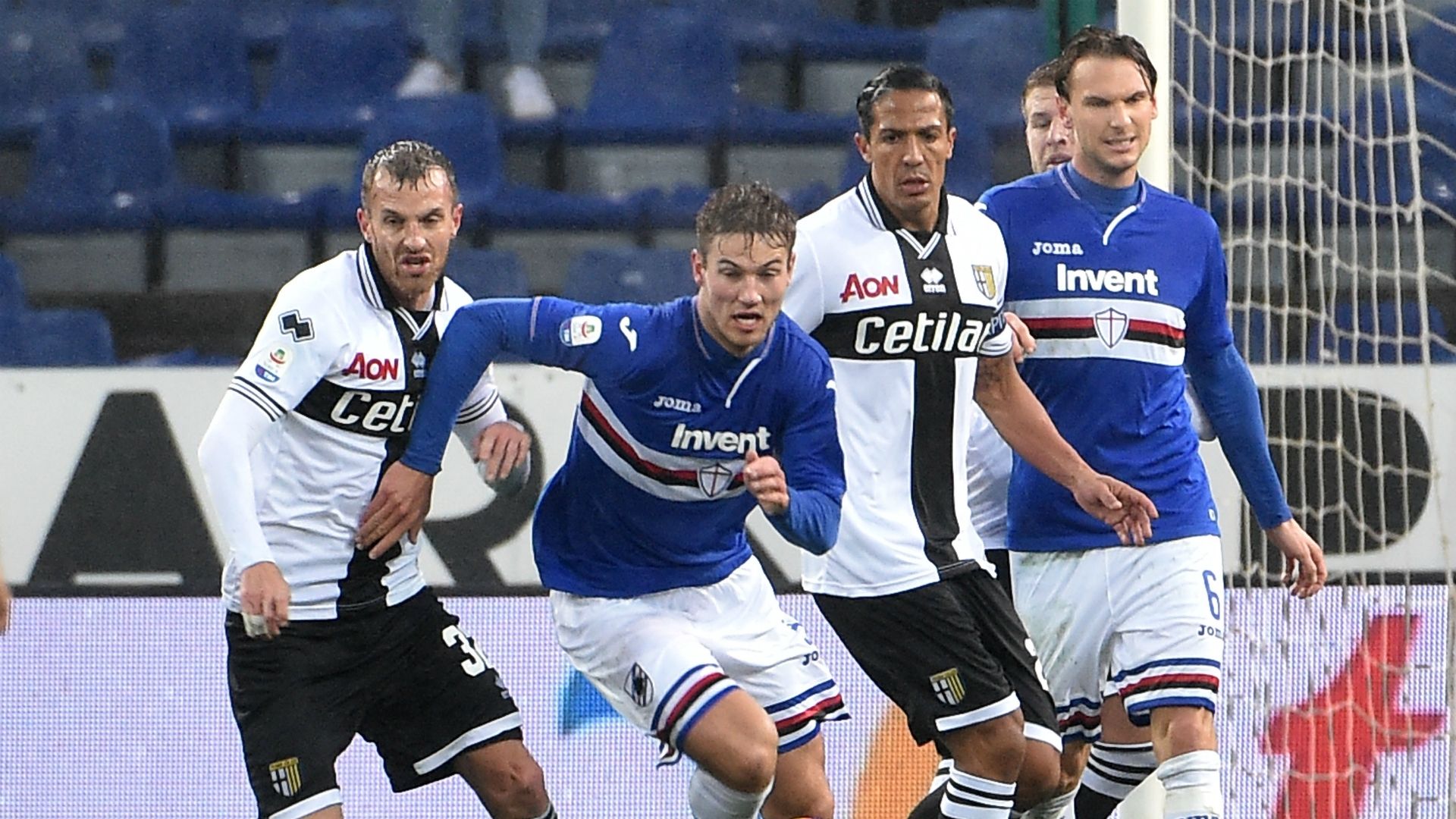 Joachim Andersen Bruno Alves Sampdoria Parma Serie A