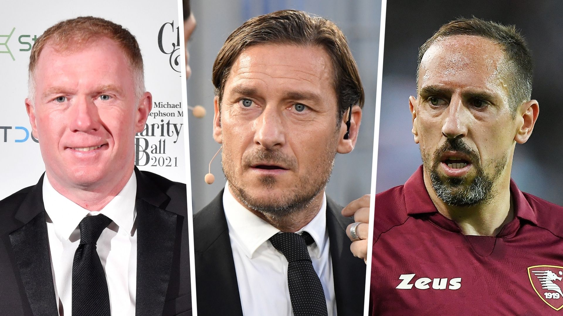 Frank Ribery Francesco Totti Paul Scholes