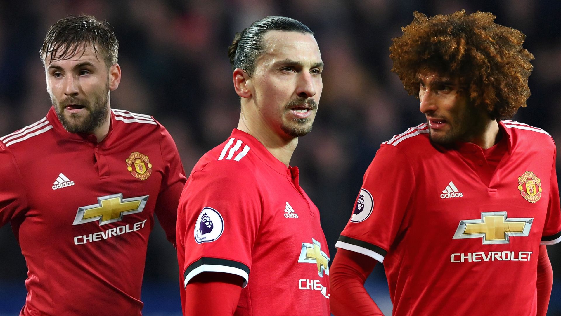 Luke Shaw, Zlatan Ibrahimovic, Marouane Fellaini